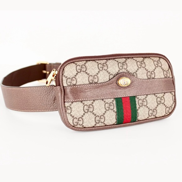 GUCCI OPHIDIA GG SUPREME CANVAS BELT BAG - Picture 2 of 6